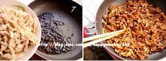 甜面酱炒平菇炒肉丝的图解做法