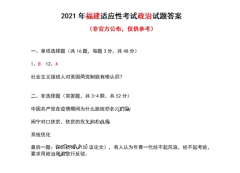 2021八省联考政治福建卷答案,福建八省联考政治试题及答案