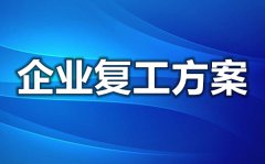 疫情企业复工方案怎么写_疫情防控企业复工方案模板
