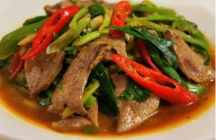 滑炒猪肝的做法