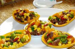 青椒玉米炒牛肉