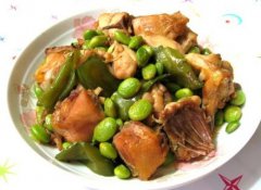 毛豆炒仔鸡